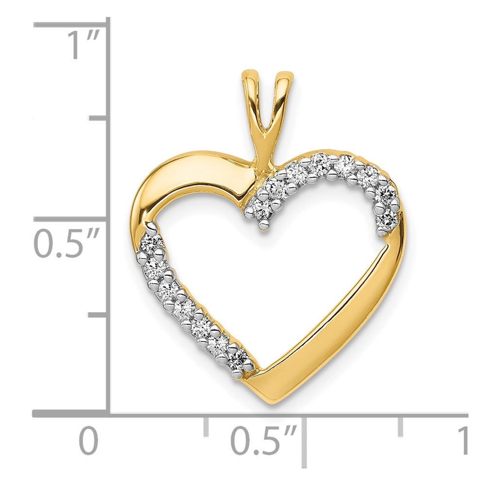 10K Yellow Gold 10K 1/6Ct. Diamond Heart Pendant