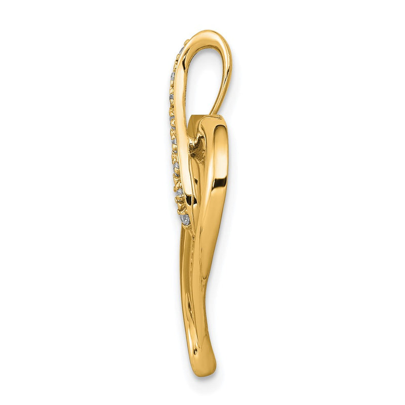 10K Yellow Gold 10K 1/20Ct. Diamond Heart And Infinity Pendant