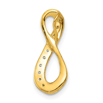 10K Yellow W/Rhodium 10K And Rhodium 1/20Ct. Diamond Infinity Chain Slide