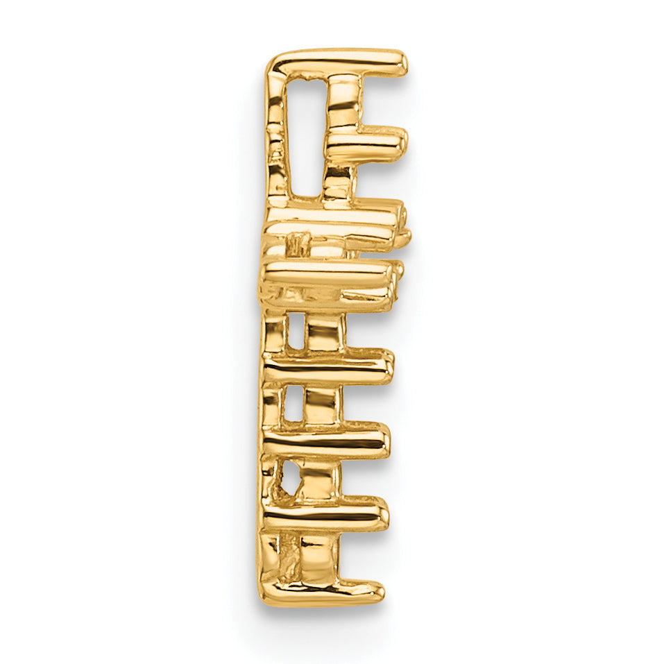 10K Yellow Gold 10K Diamond Cross Pendant Mounting