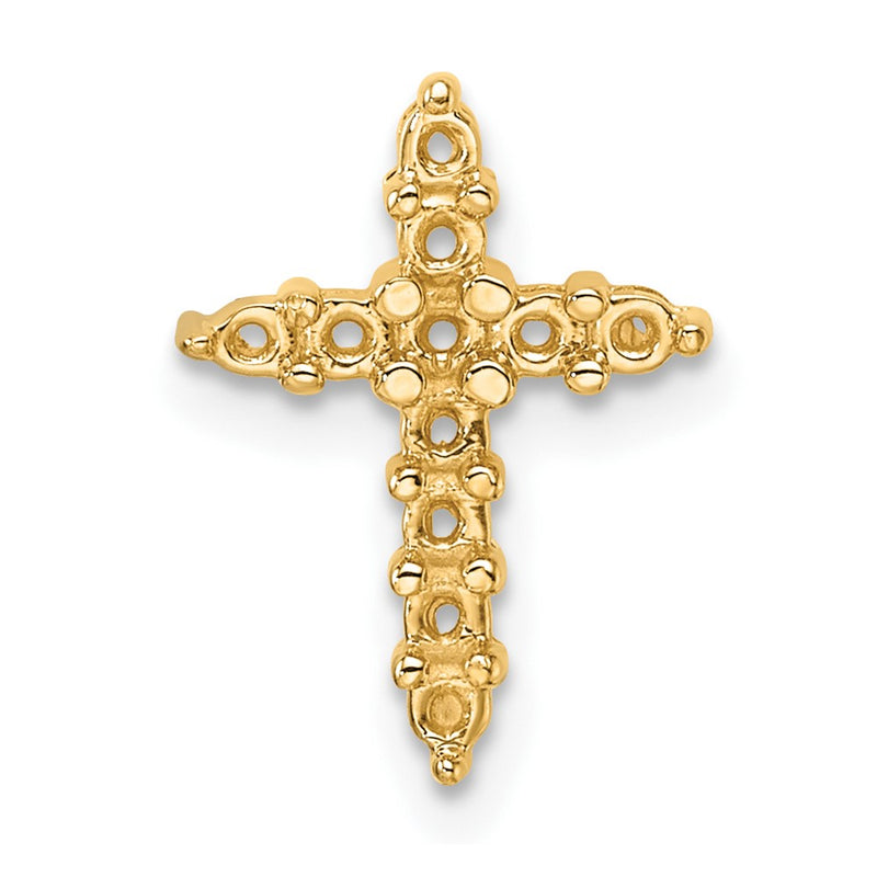 10K Yellow Gold 10K Diamond Cross Pendant Mounting