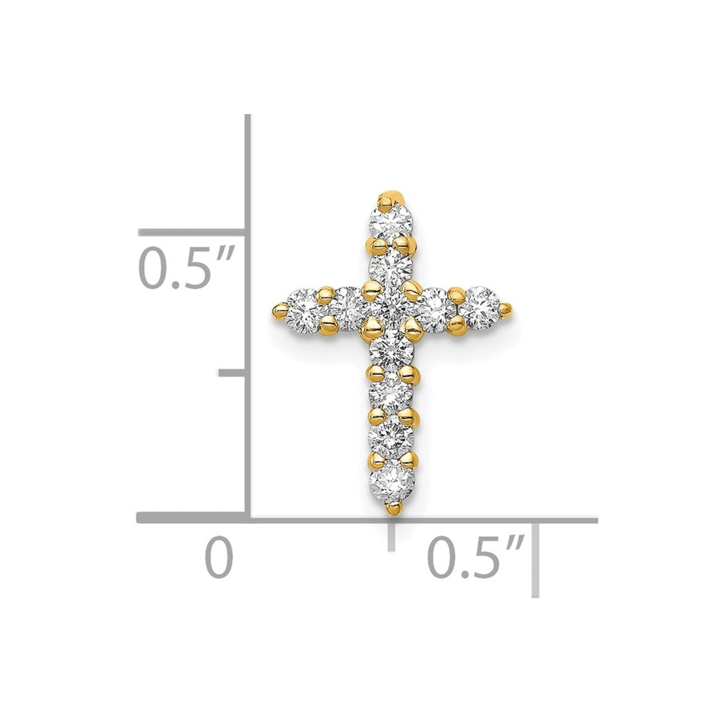 10K Yellow Gold 10K Aa 1/3Ct. Diamond Cross Pendant