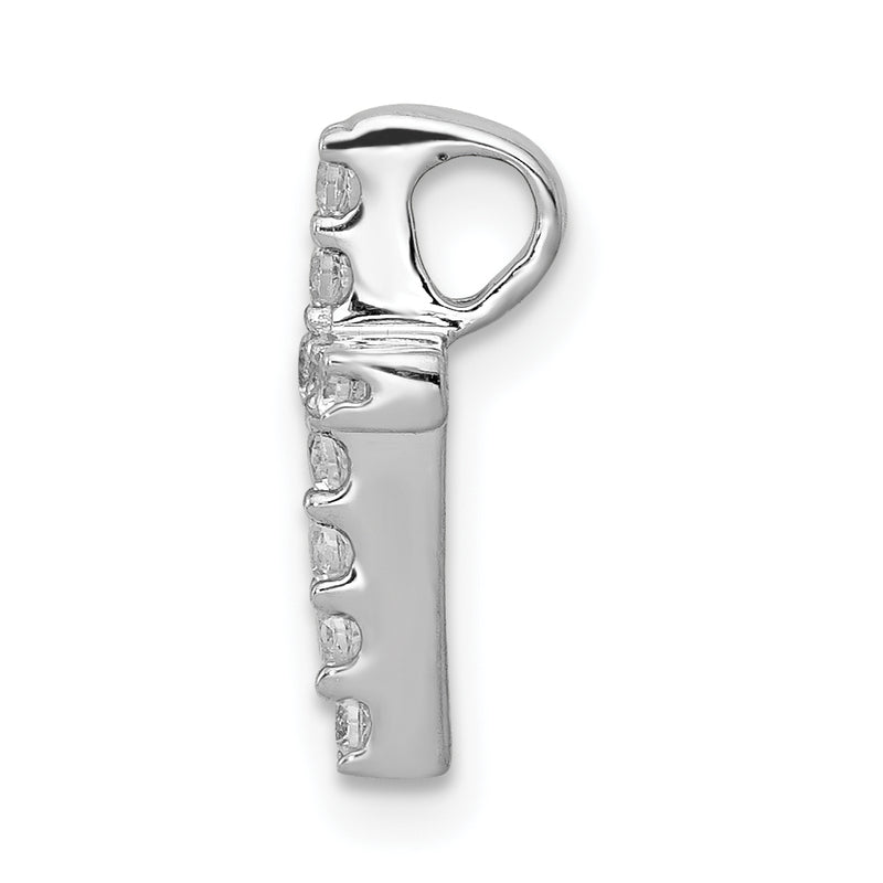 10K White Gold 10K 1/5Ct. Diamond Latin Cross Chain Slide