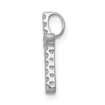 10K White Gold 10K Diamond Cross Pendant