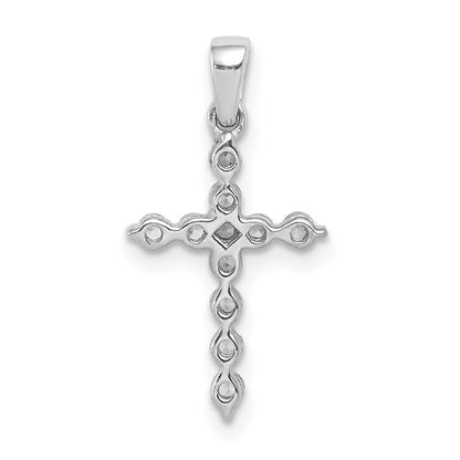 10K White Gold 10K 1/4Ct. Diamond Cross Pendant