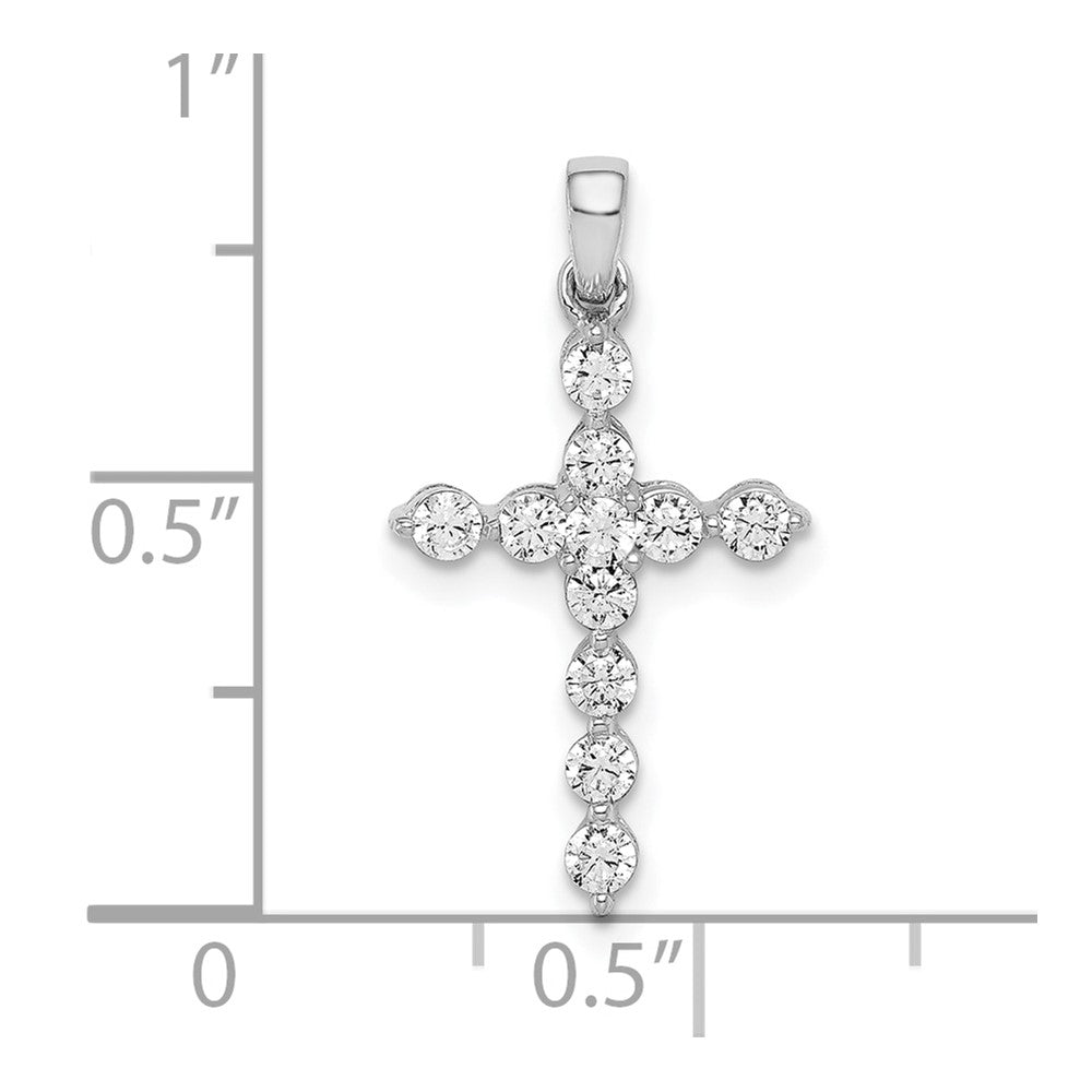 10K White Gold 10K Diamond Cross Pendant