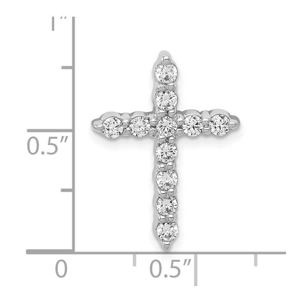 10K White Gold 10K 1/2Ct. Diamond Cross Chain Slide