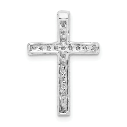 10K White Gold 10K Diamond Cross Slide Pendant