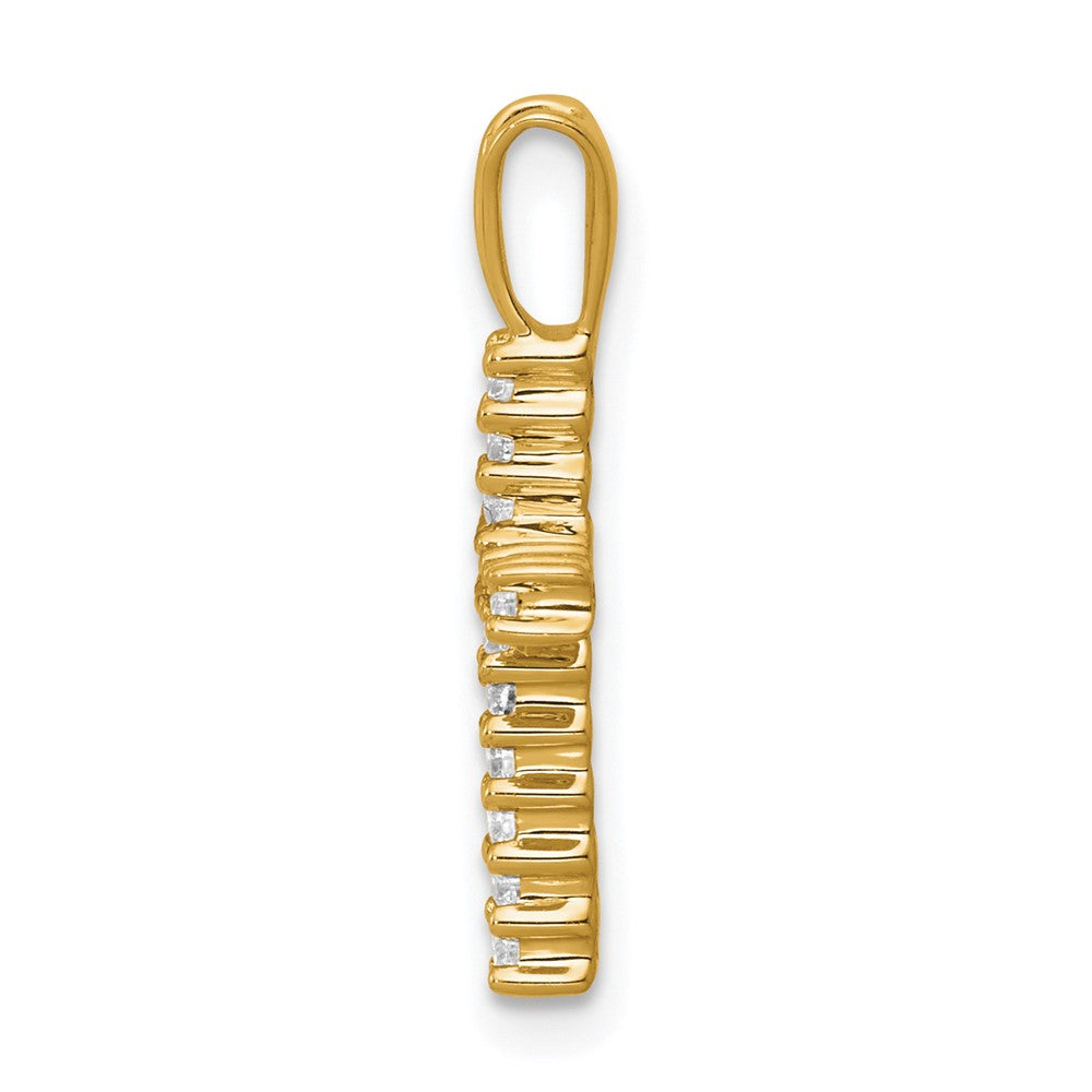 10K Yellow Gold 10K 1/6Ct. Diamond Latin Cross Pendant
