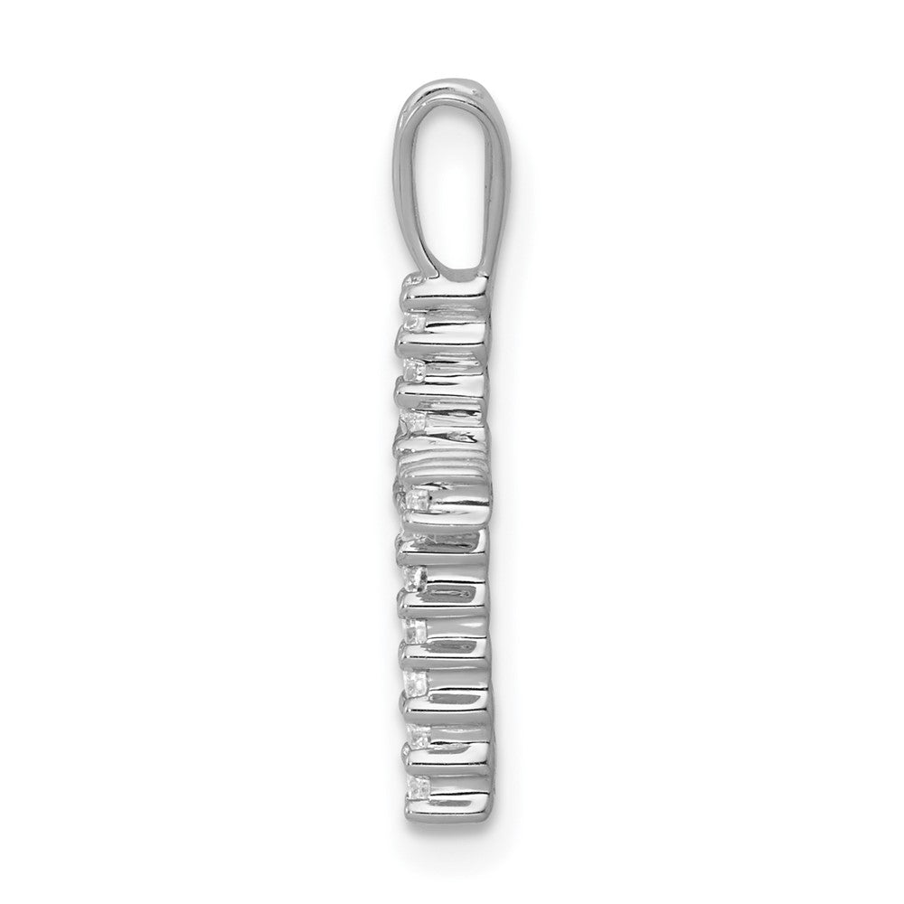 14k White Gold 1/6 Ct. Lab Grown Diamond VS/SI+ G+ Cross Pendant