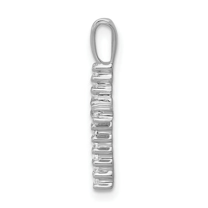 14k White Gold 1/6 Ct. Lab Grown Diamond VS/SI+ G+ Cross Pendant