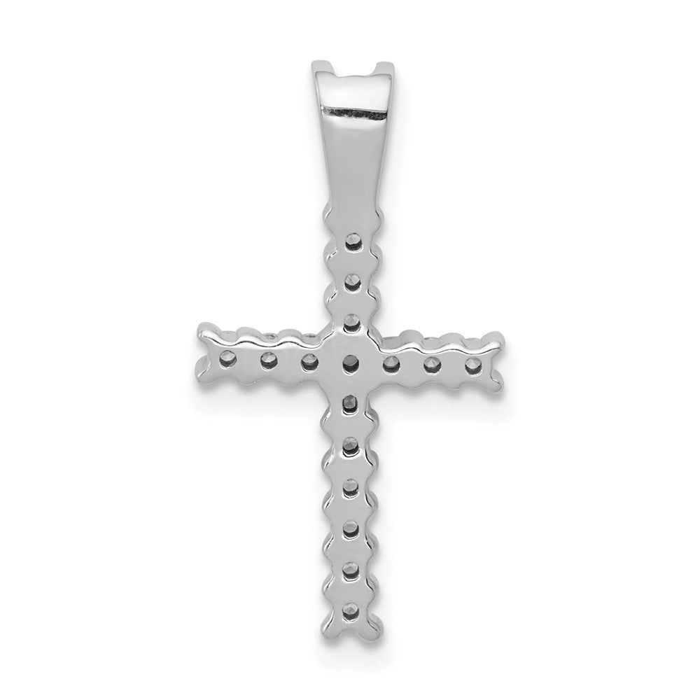 10K White Gold 10K 1/4Ct. Diamond Latin Cross Pendant