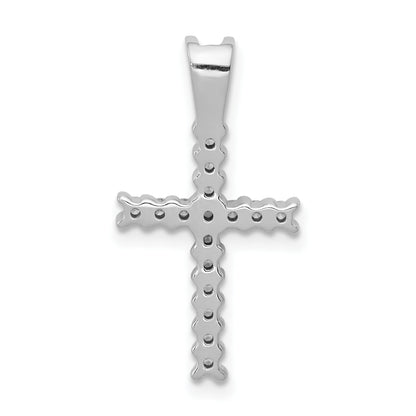 14k White Gold 1/4 Ct. Lab Grown Diamond VS/SI+ G+ Cross Pendant