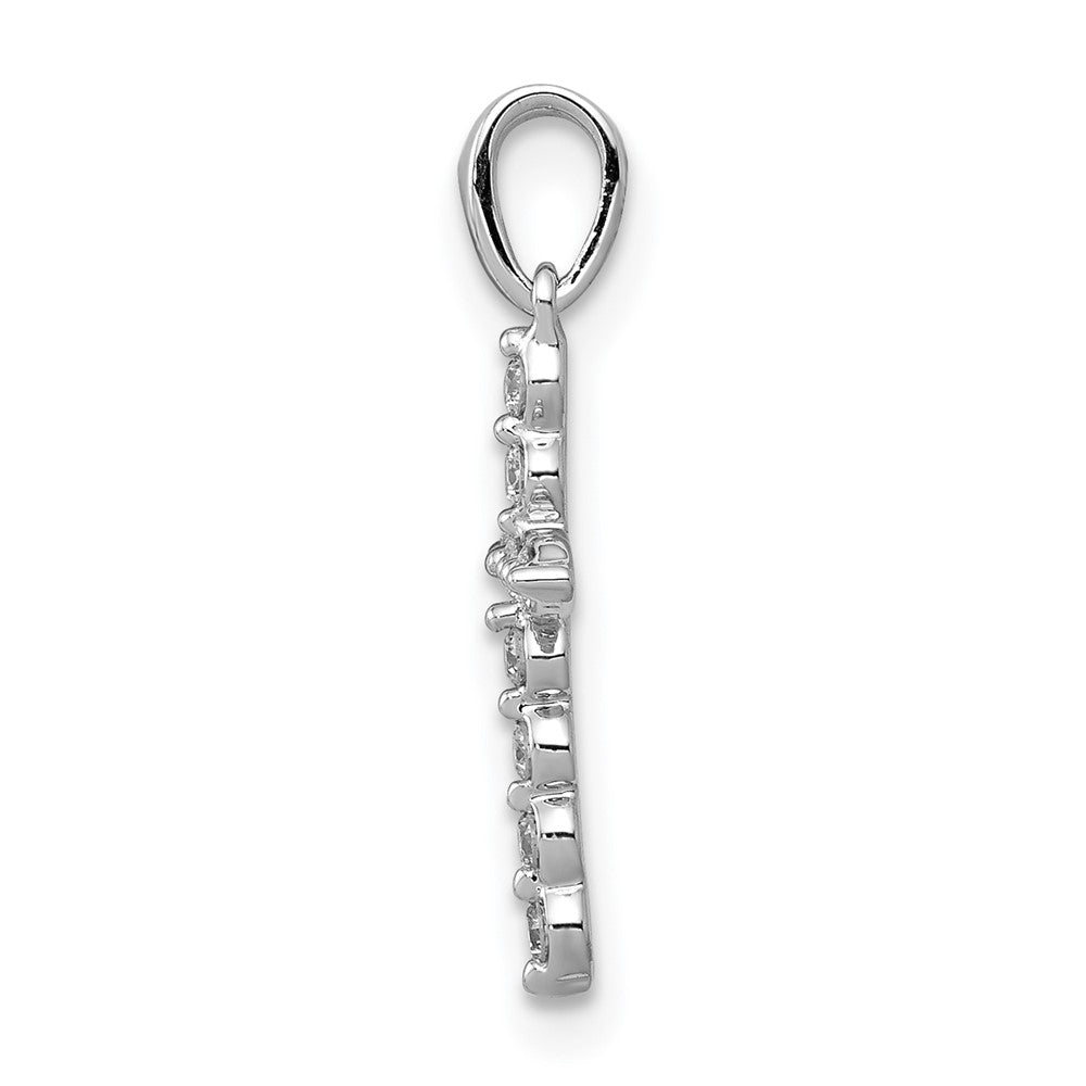 14K White Gold 1/10Ct. Diamond Cross Pendant