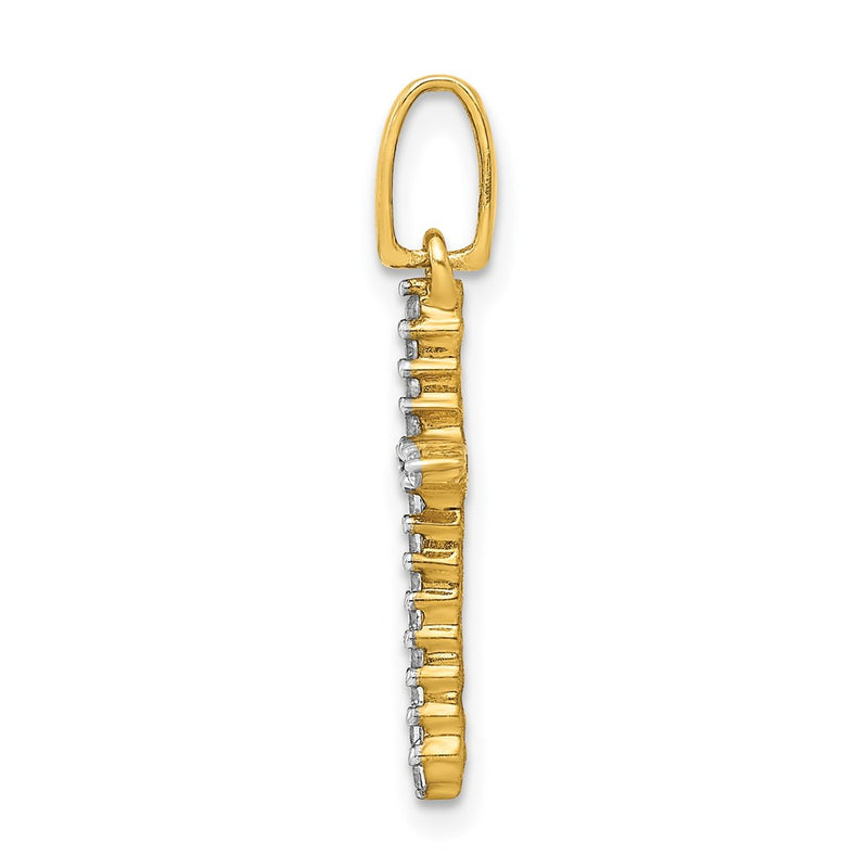 10K Yellow Gold 10K 1/6Ct. Diamond Cross Pendant