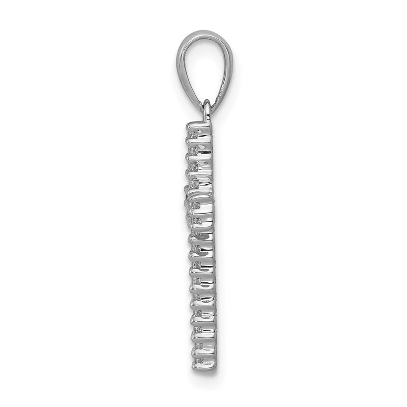 10K White Gold 10K 1/4Ct. Diamond Cross Pendant