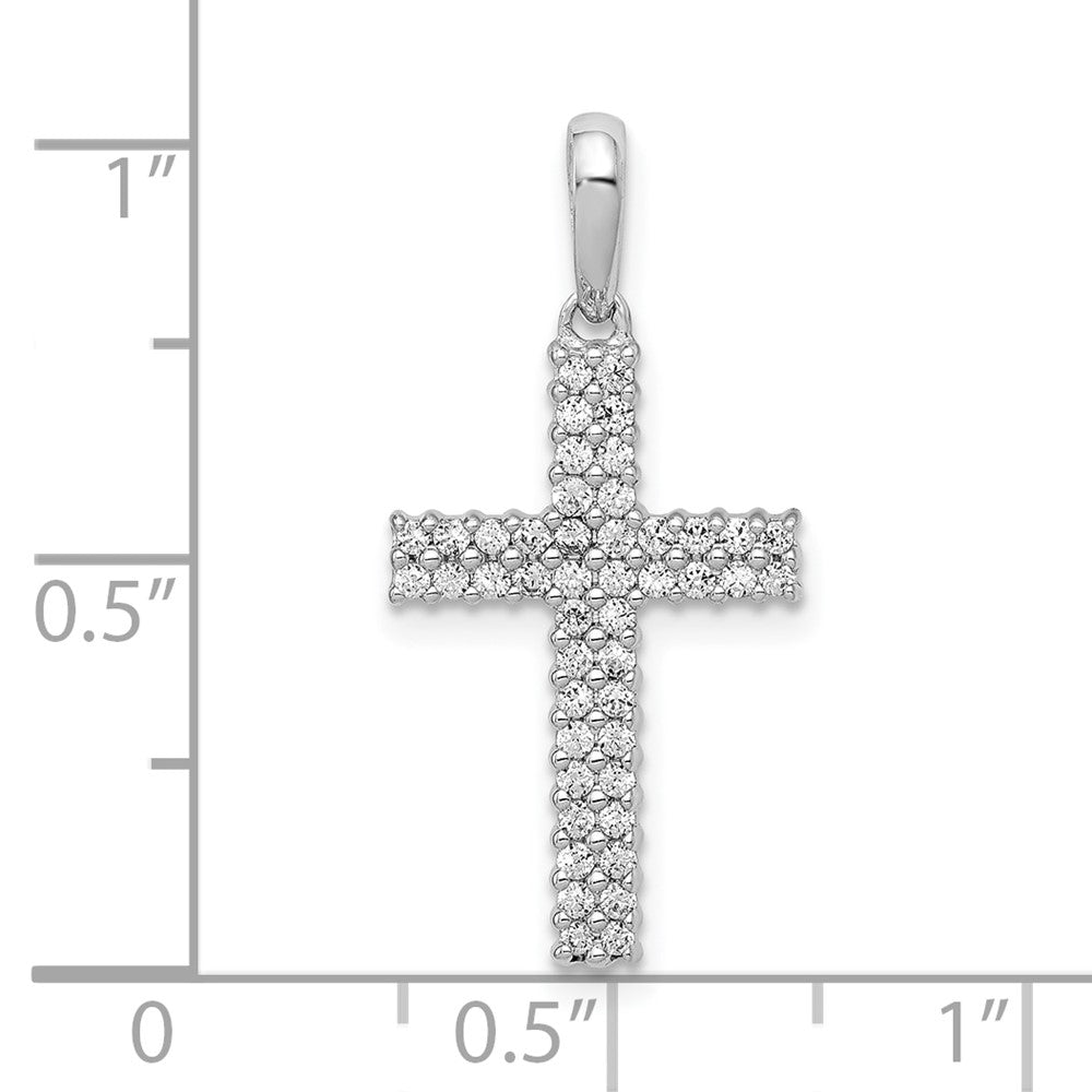 10K White Gold 10K 1/4Ct. Diamond Cross Pendant