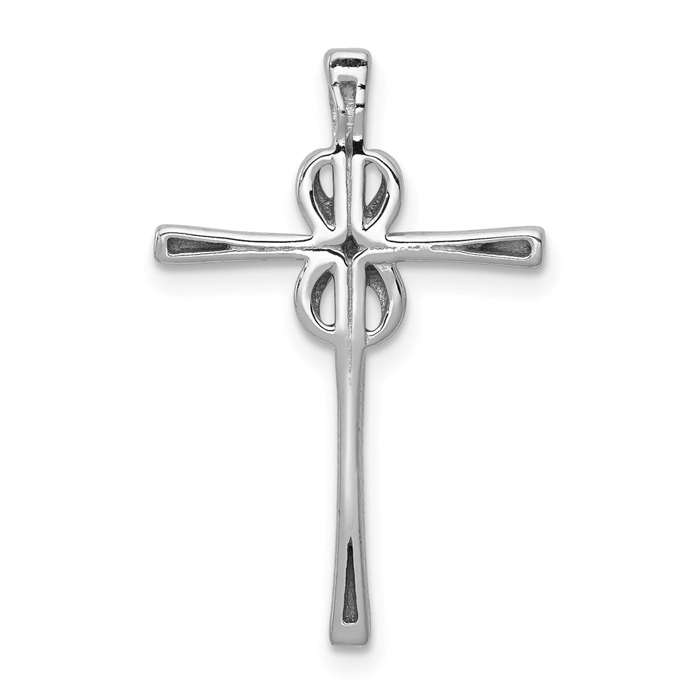 14K White Gold .03Ct. Diamond Infinity Cross Chain Slide