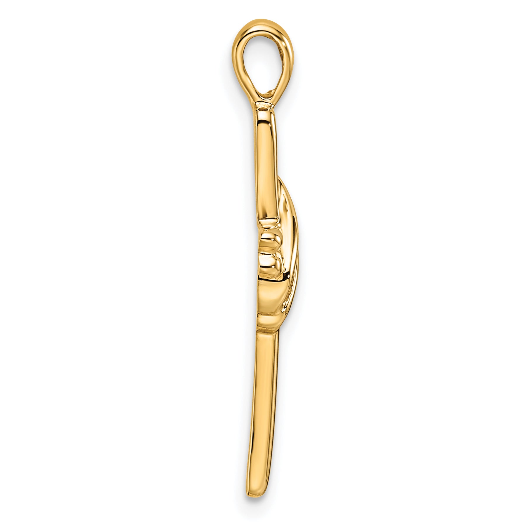 10K Yellow Gold 10K Cross Pendant Mounting