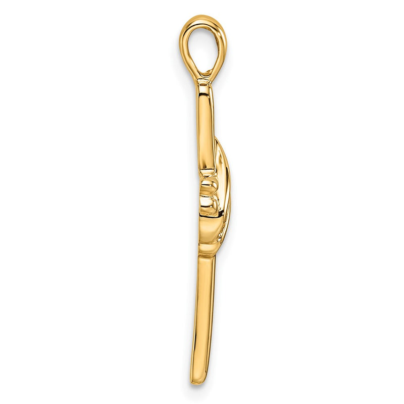 10K Yellow Gold 10K Cross Pendant Mounting