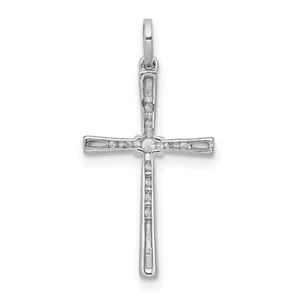10K White Gold 10K 1/10Ct. Diamond Cross Pendant