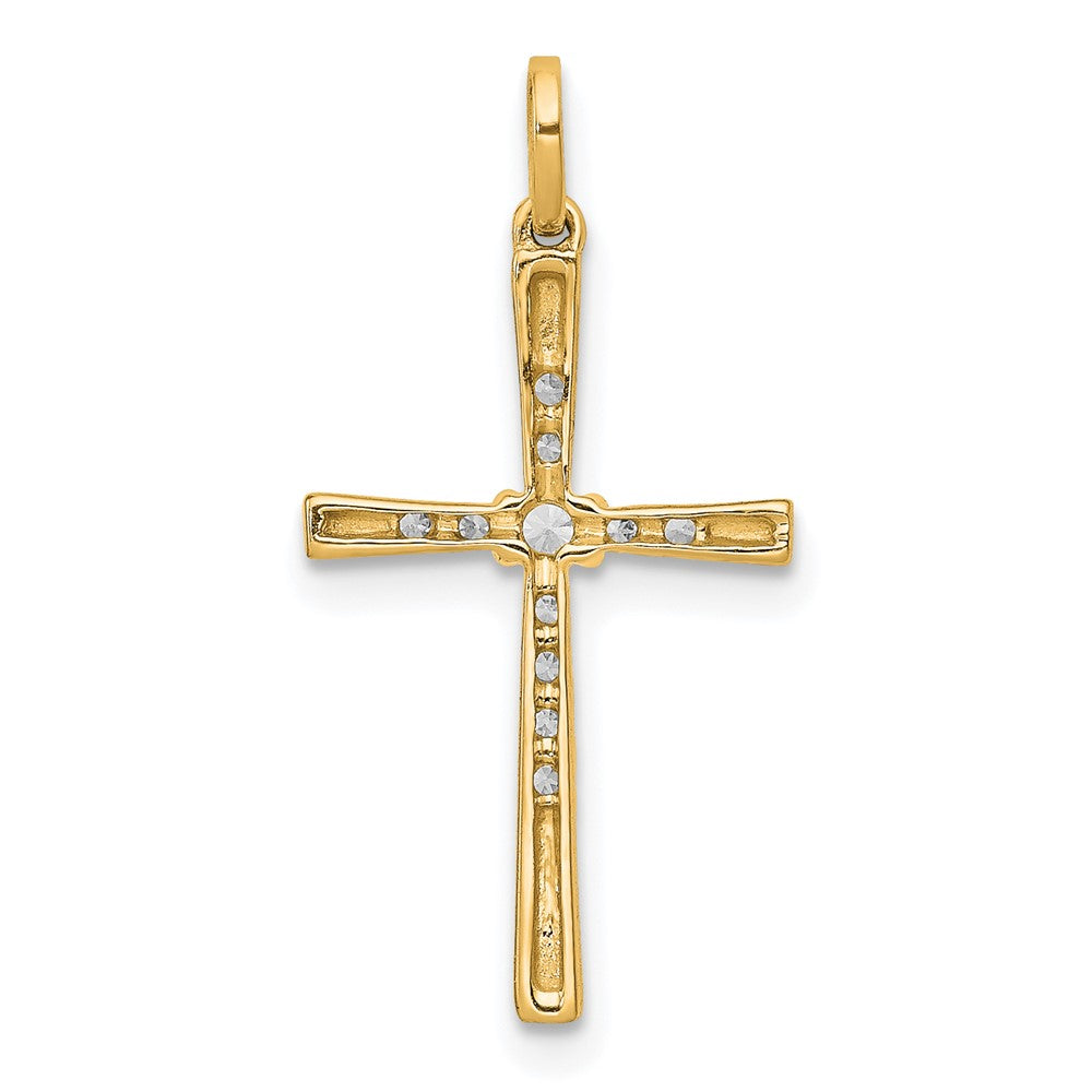 10K Yellow Gold 10K 1/10Ct. Diamond Cross Pendant