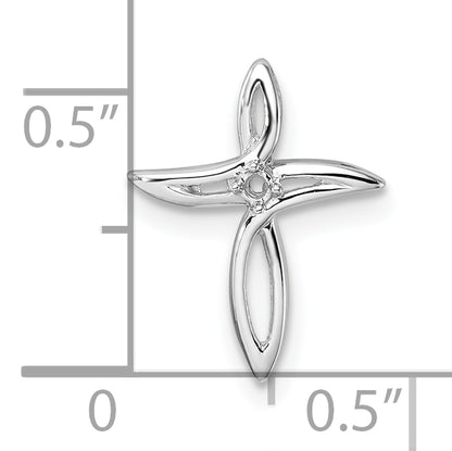 10K White Gold 10K Cross Pendant Mounting