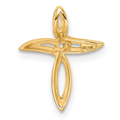 10K Yellow Gold 10K Diamond Cross Pendant Mounting