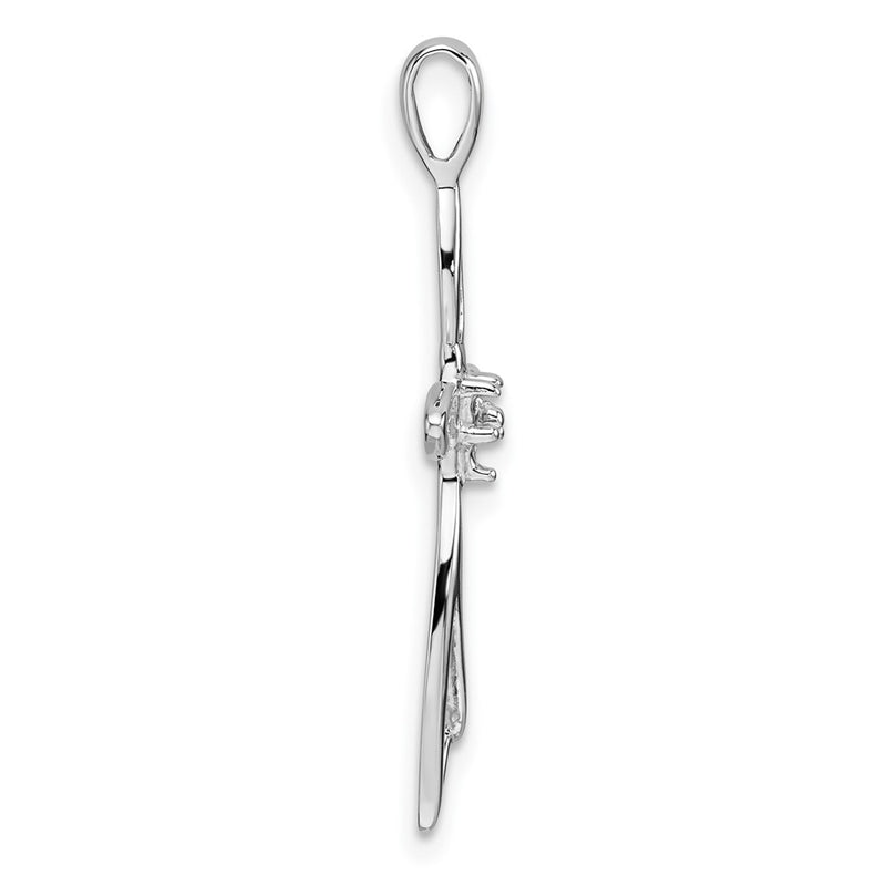 10K White Gold 10K Cross Pendant Mounting