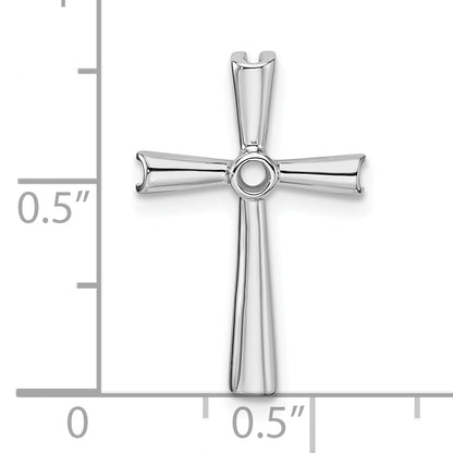 10K White Gold 10K Cross Chain Slide Mounting