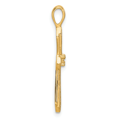 10K Yellow Gold 10K Passion Cross Pendant Mounting