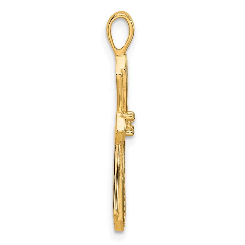 10K Yellow Gold 10K Passion Cross Pendant Mounting