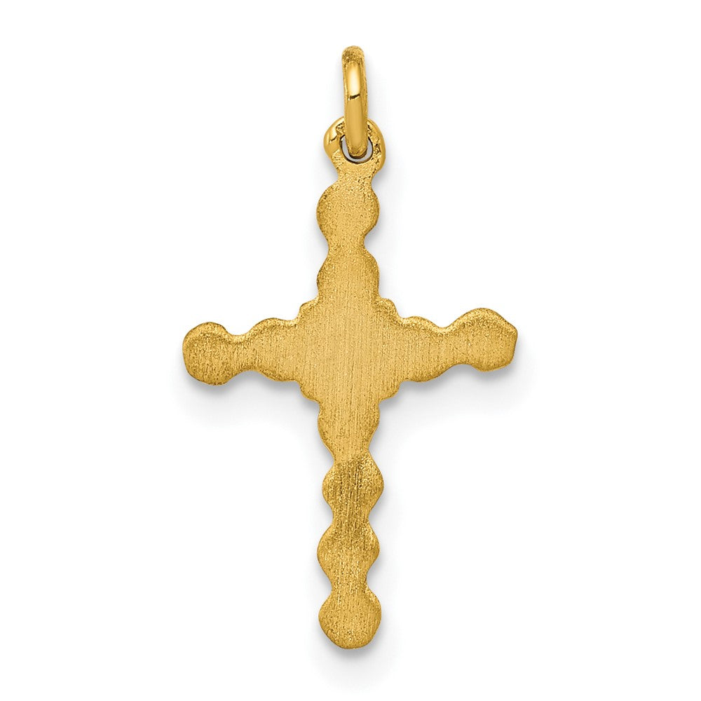 10K Yellow Gold 10K Small .01Ct. Diamond Cross Charm