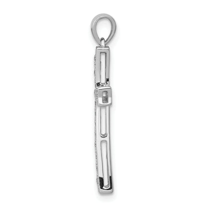 14k White Gold 1/5 Ct. Lab Grown Diamond VS/SI+ G+ Cross Pendant