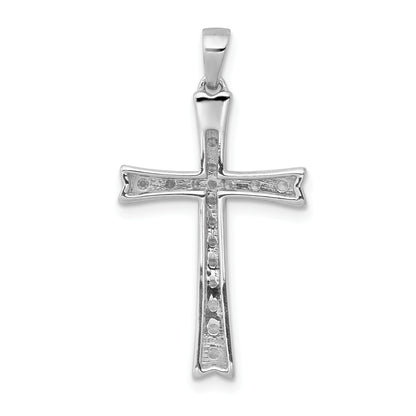 14k White Gold 1/5 Ct. Lab Grown Diamond VS/SI+ G+ Cross Pendant