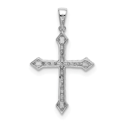 14K White Gold 1/10Ct. Diamond Cross Pendant