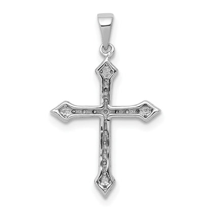 10K White Gold 10K 1/4Ct. Diamond Cross Pendant