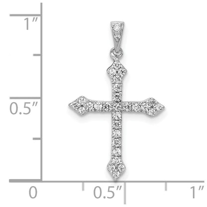 10K White Gold 10K 1/4Ct. Diamond Cross Pendant