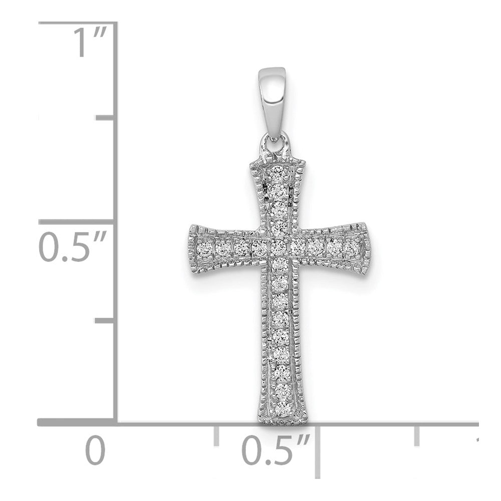 10K White Gold 10K 1/10Ct. Diamond Cross Pendant
