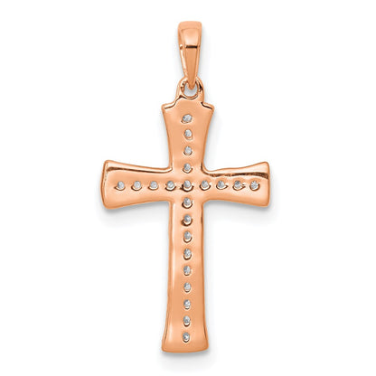 14K Rose Gold Diamond Pendant