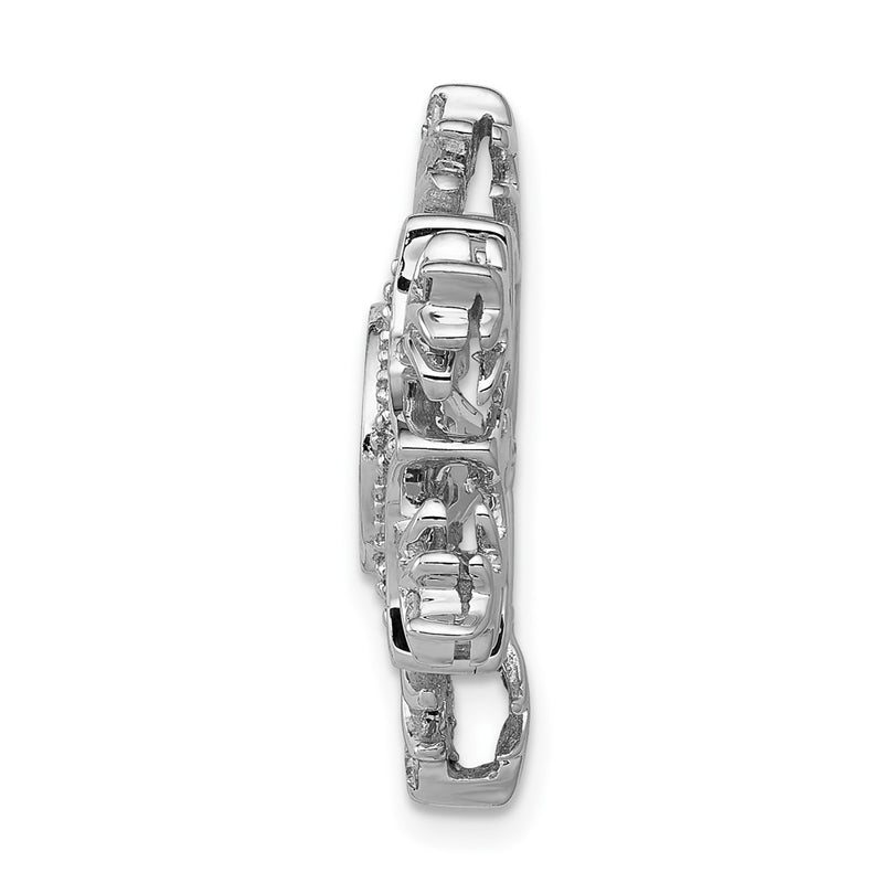 14k White Gold 3/8 Ct. Lab Grown Diamond VS/SI+ G+ Vibrant Snowflake Chain Slide Pendant