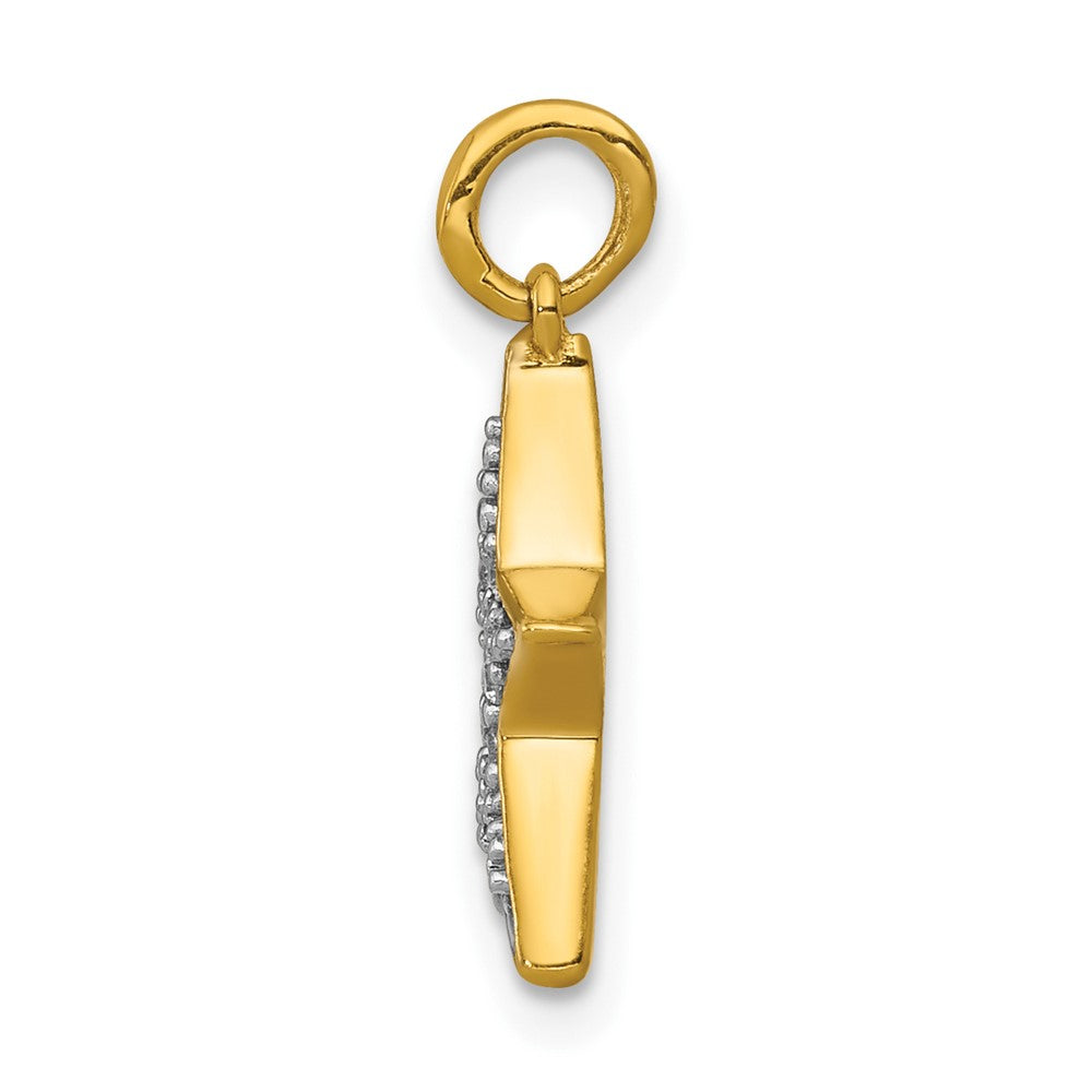 10K Yellow Gold Diamond Star Charm