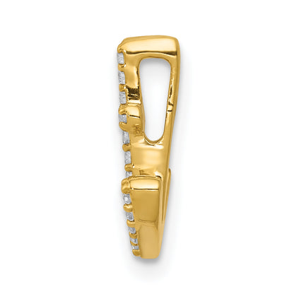 14K White Gold 1/10Ct. Diamond Anchor Chain Slide