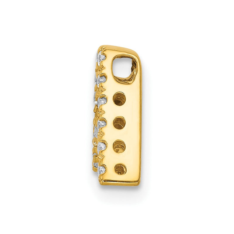 10K Yellow Gold 10K Diamond Letter A Initial Charm