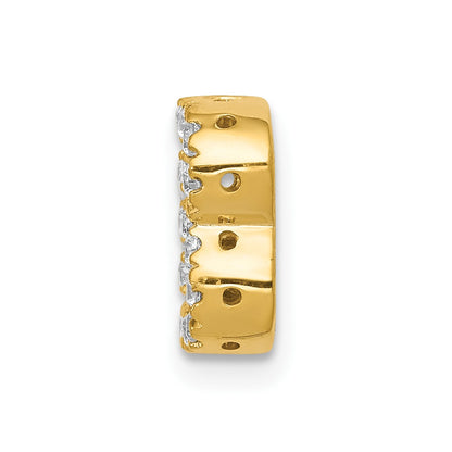 10K Yellow Gold 10K Diamond Letter B Initial Charm