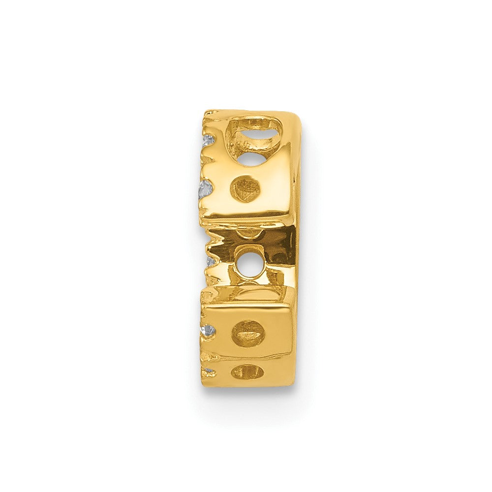 10K Yellow Gold 10K Diamond Letter C Initial Charm