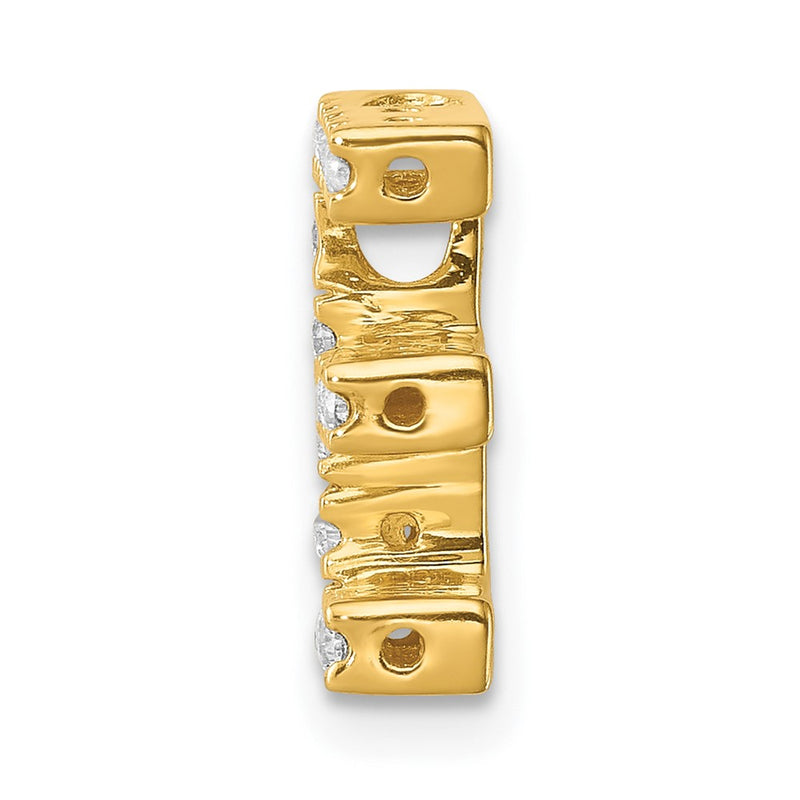 10K Yellow Gold 10K Diamond Letter E Initial Charm