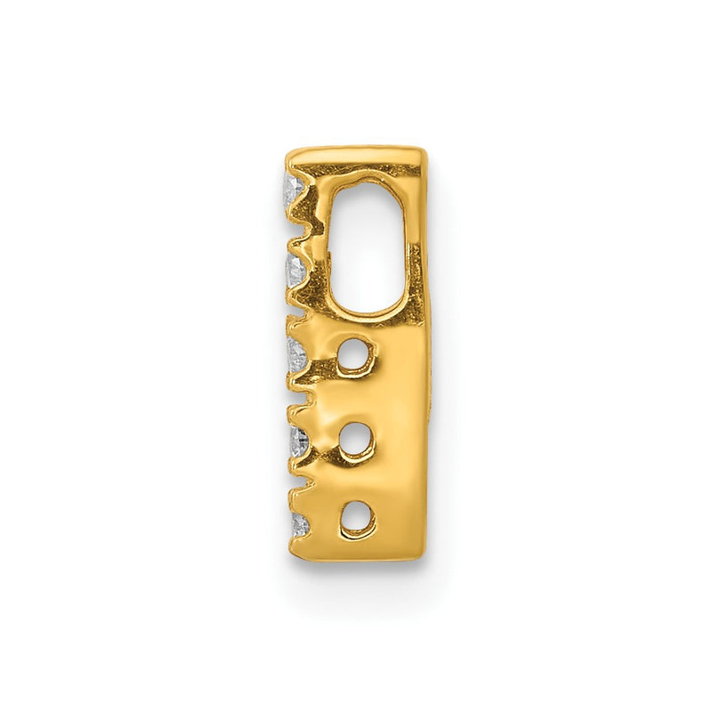10K Yellow Gold 10K Diamond Letter I Initial Charm
