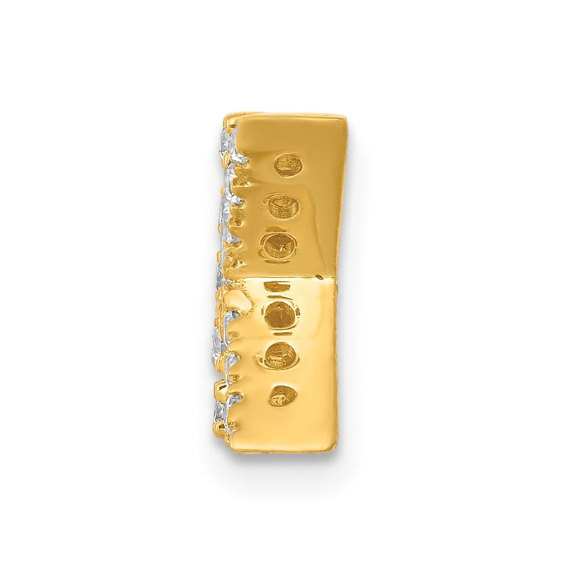 10K Yellow Gold 10K Diamond Letter K Initial Charm