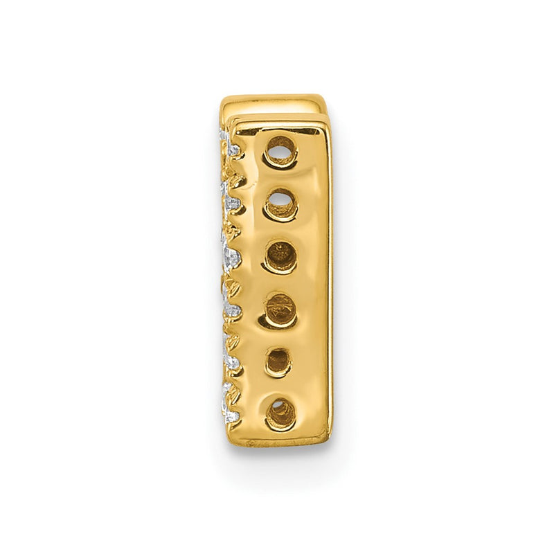10K Yellow Gold 10K Diamond Letter M Initial Charm
